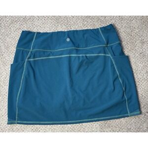 Athleta Women's Medium Athletic Skort Skirt Solid Blue Pockets Pickleball Tennis